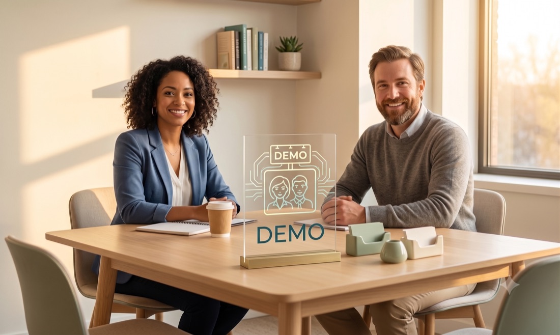 A relaxed ScreenStop demo — a friendly conversation, no pressure